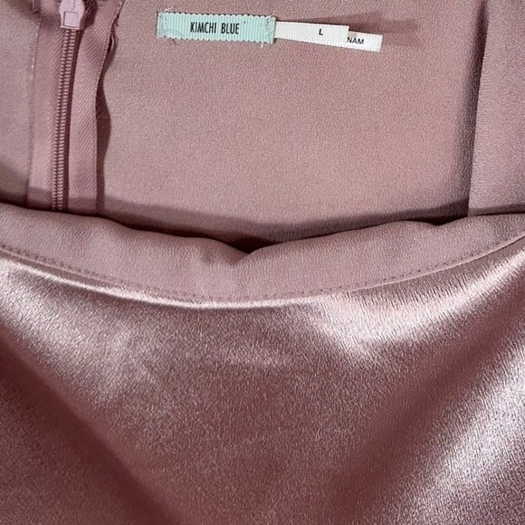 UO x Kimchi Blue Ruffle Satin Slip Dress - Picture 9 of 9